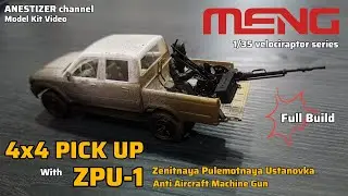 4x4 PICK UP with ZPU-1 | MENG 1/35 Scale | Kit Velociraptor Series | Full Build | Amunisi Kolektor
