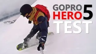 Тест GoPro 5 для сноубординга на вершине горы