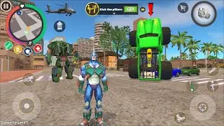 Rope Hero: Vice Town (Monster Truck Turnover on Crossroads) Russian Robot Car - Android Gameplay HD