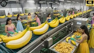 Inside a Modern Banana Chips Factory: From Raw Green Bananas to Crispy Chips (Full Process)