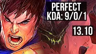 GAREN vs MALPH (TOP) | 9/0/1, 8 solo kills, Legendary, 1.0M mastery | KR Master | 13.10