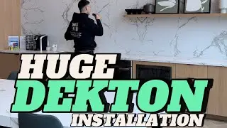 Check out this huge DEKTON backsplash