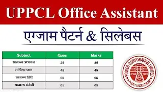 UPPCL Office Assistant Grade 3 Syllabus 2022 | UPPCL Office Assistant Grade 3 Syllabus 2022 in Hindi
