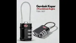 Gembok Koper Kabel Baja Kombinasi 3 Angka Zync Alloy TSA 007 Travel Padlock