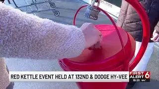 Red Kettle event held at 132nd & Dodge Hy-Vee