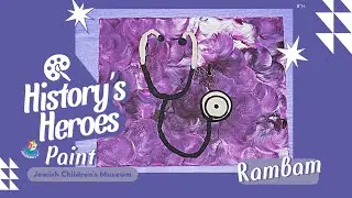 🔍History's Heroes: 🩺 Rambam 📜 ~ Jewish Children's Museum~ Stethoscope Mixed Media Painting 🖌🎨🩺🥼📜