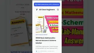 311302 Basic Mathematics Tutorial Answers | Mathematics Tutorial K Scheme MSBTE All Clear Engineers