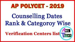 ap polycet counselling dates 2019 rank wise | ap polycet 2019 counselling centers
