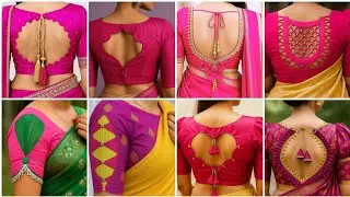 Pink Blouse Designs New Model | Pink Colour Blouse Back Neck Designs | Pink Blouse Sleeves Design |