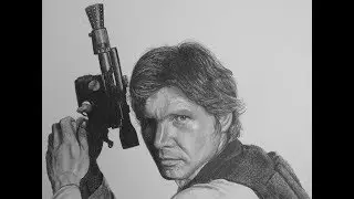 Portrait Drawing of Han Solo (Harrison Ford)