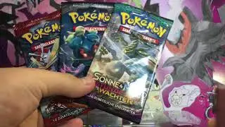 Opening AMIGENTO Kollektion Box SM4 AUFZIEHEN DER STURMR&Ouml;TE Booster Packs deutsch