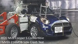 2015-2023 Mini Cooper S Convertible (F57) FMVSS 214MDB Side Crash Test