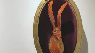 Glass Bunny Busts of Hunt Slonem