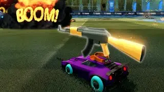 Demo Gun In Rocket League!!!!