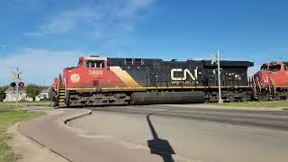 CN 3898 Leads a Southbound L529 w/ Colorful hoppers (5/28/2025)