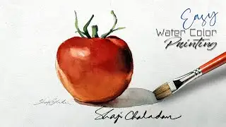 Watercolor Still-life painting | Tomato | How to paint Tomato easily | Primary Colors Only