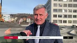 Vsetín: Kruhový objezd u polikliniky bude už brzy v provozu