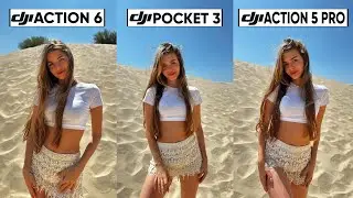 Сравнительный тест камер DJI Action 6, DJI Pocket 3 и DJI Action 5 Pro