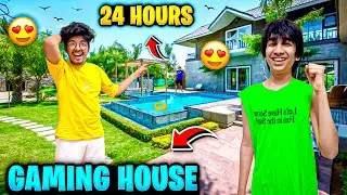 Living in Biggest Gaming House😍For 24 Hours With TSG Members 😨(Haunted Place) - Jash Dhoka Vlogs