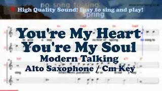 You're My Heart You're My Soul - Modern Talking (Alto Saxophone Sheet Cm Key / Karaoke / Easy Solo)