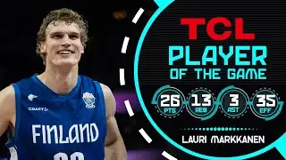 Lauri Markkanen (26 PTS, 13 REB) double-doubles in FIN 🇫🇮 win over MNE 🇲🇪 at #EuroBasket 2025!