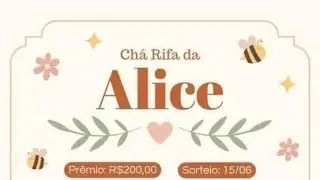 Sorteio ch&aacute; rifa Alice - Maxwell e Amanda