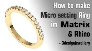 ||🔷Micro setting Ring🔷|| Matrix 9 || Rhino 3D || Tutorial