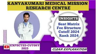 TN PRIVATE-KANYAKUMARI MEDICAL MISSION RESEARCH CENTER|SeatsFees|ExpectedCutoff2025forGQ&MQ#NEET25​​