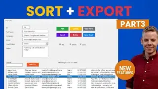 Excel CRM Part 3 Sort, Export & Notes Feature &ndash; More Powerful Tools!