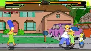 M.U.G.E.N Battle: Homer and Marge vs. Arcade Simpson's