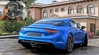 (100 HP) A110 Alpine- Forza Horizon 5 Steering Wheel Gameplay Thrust master T300 GT