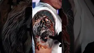 Realistic tiger tattoo in color 🔥Done during a seminar, 2 strong days in a row #tiger @silvanofiato