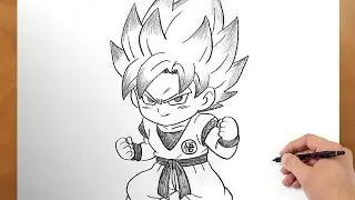 Easy to Draw Goku Super Saiyan 🔥 | Anime Sketch Guide
