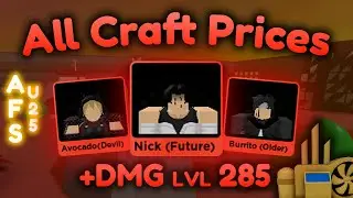 All Craft Prices Anime Fighters Simulator UPDATE 25