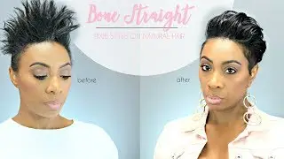 Short Natural Curly Pixie Styled Straight | Kaye Wright