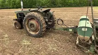 OLIVER SUPER 77 TRACTOR and JOHN DEERE 494A CORN PLANTER
