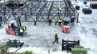 Installation of Heavy duty loading capacity concert truss stage