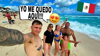 🇪🇸 FAMILIA ESPAÑOLA conoce PLAYA MEXICANA por PRIMERA VEZ 🇲🇽 **yo me quedó aquí!!!**