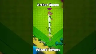 Every Levels Wizard Towers Vs Archer Queen! | #coc