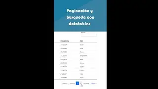 ¿Cómo implementar paginación y búsqueda usando datatables? 