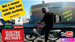 ASMR FOOD DELIVERY | ELECTRIC SCOOTER DOORDASH UBEREATS IN LOS ANGELES | DUALTRON ULTRA
