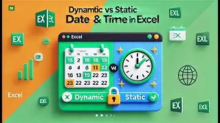 Dynamic and Static Date & Time in Excel | Auto-Updating vs Fixed Timestamps Explained