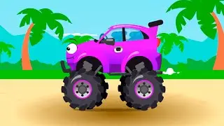 La voiture de course et le tracteur vont &agrave; la plage - Cars Stories - Dessin anim&eacute; pour les Enfants