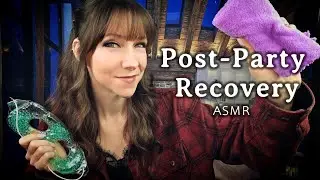 ASMR Post-Party Recovery 💆&zwj;♀️🌙 Cool Cloth, Eye Mask, Hair Stroking & Sleep Countdown