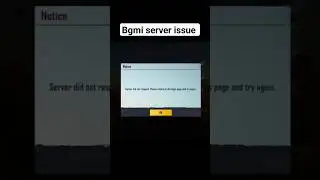 Bgmi server problem | server did not respond please try again later in bgmi problem #bgmi #issue