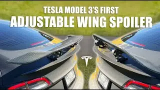 ПЕРВЫЙ регулируемый спойлер TESLA WING для Tesla Model 3 на автосалоне!