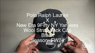 Polo Ralph Lauren x New Era  Retro 9Fifty NY Yankees Wool Black Strapback Cap - Quick Look