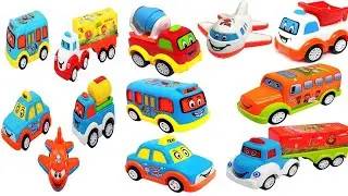 Presentsale Unbreakable Pull Back Texi Car Truck Bus Plane Toy for Boys girls Kids