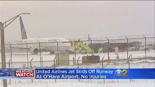 United Plane Skids Off Runway At O'Hare; No Injures