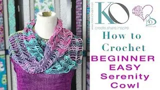 How to Crochet Easy Serenity Cowl Beginner Project Stripes Change Color